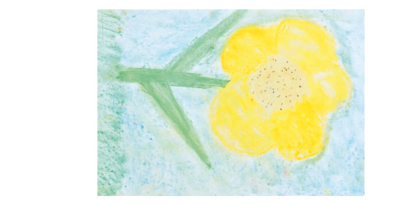  Grußkarte 05 - Frühlingsblume gelb 